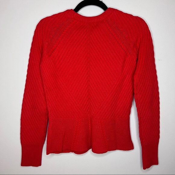Red Peplum Sweater - Picture 5 of 5